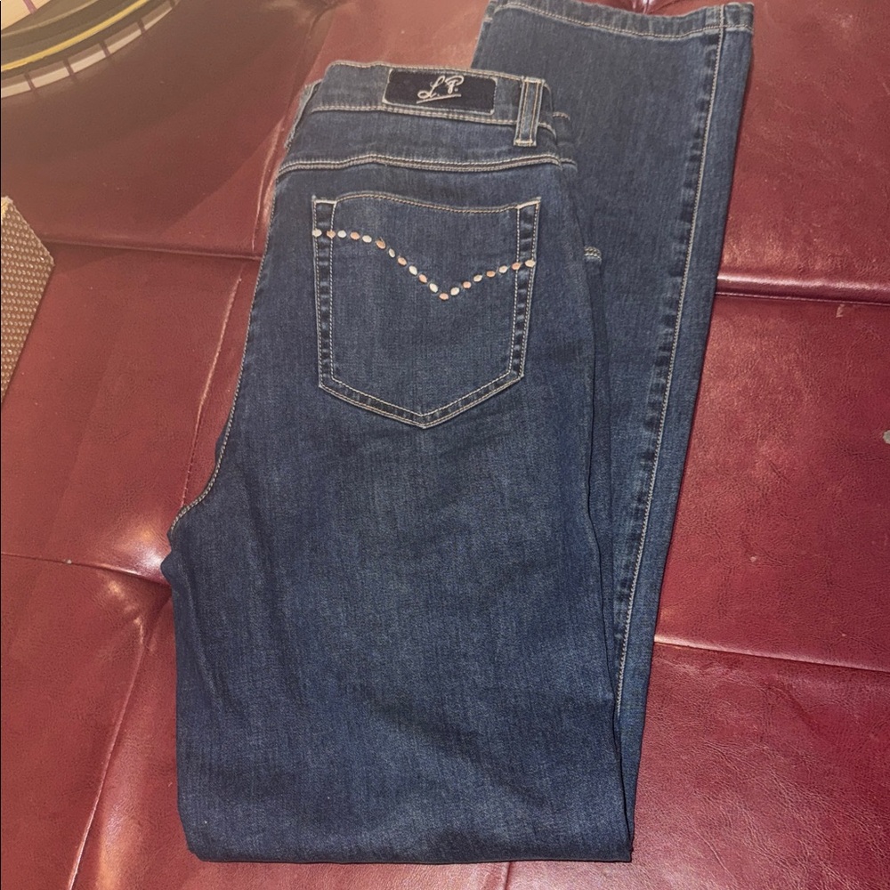 L. Pucci Stylish Italian Blue Denim Jeans with Studded Pocket